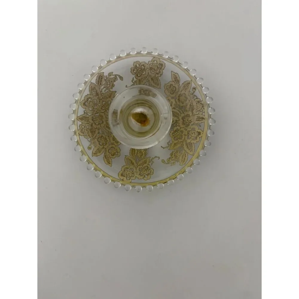 Vintage Candle Holder Detailed With Sterling Overlay - Very Unique - This Was Cr